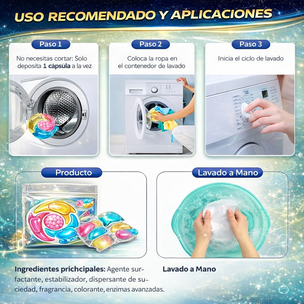 CLARIXA 5 EN 1™ - Cápsulas Premium de Limpieza Inteligente