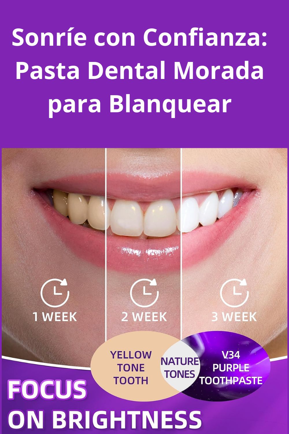 ✨ Crema Dental Violet Shine💜   – Blanqueador Violet 🧪D+Tecnología Dental🪥
