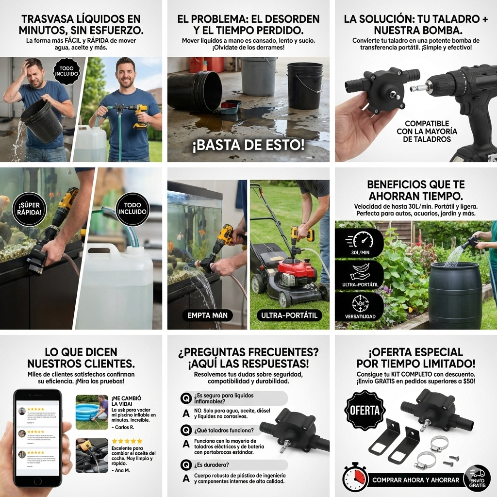 2x1 HydroForce Pro Bomba para Líquidos