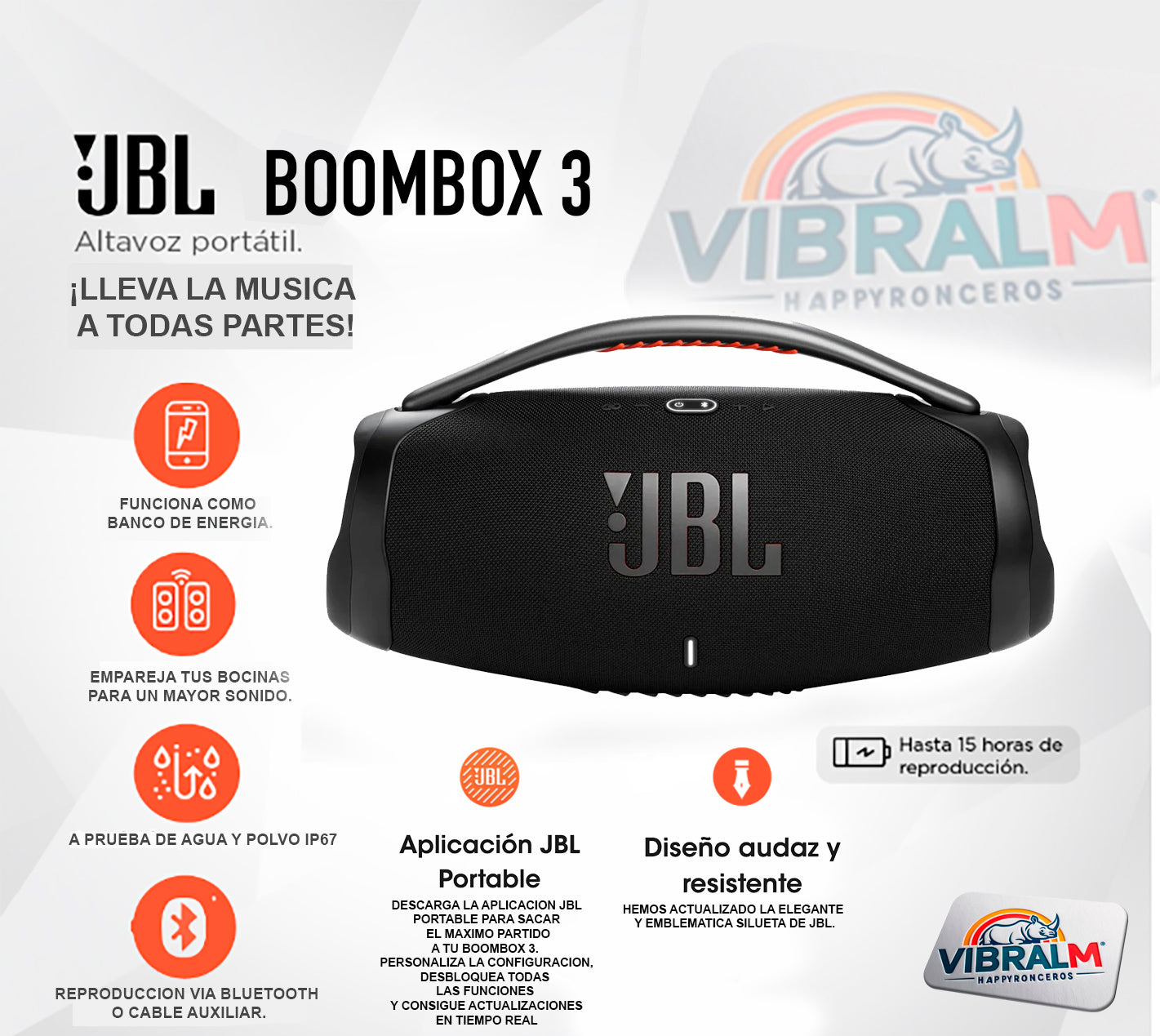 JBL BOOMBOX 3  Bocina Portátil Bluetooth