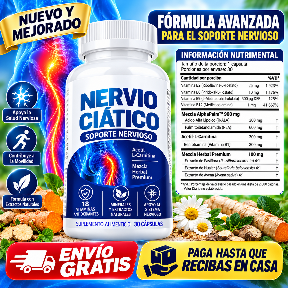 NERVIO CIÁTICO™ – ALIVIO INTENSIVO PARA EL MALESTAR CIÁTICO