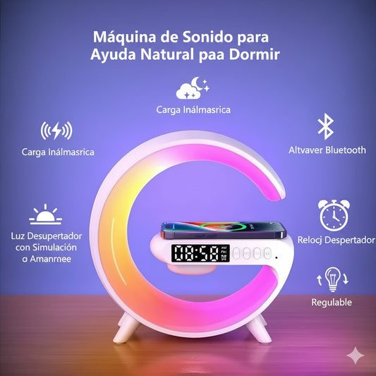 4 EN 1  Bocina, Lámpara, Cargador y Despertador